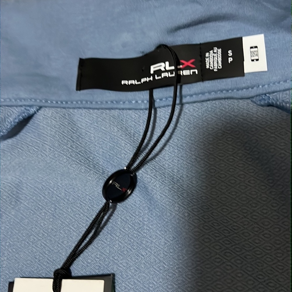 RLX Golf Techy Terry Outerwear Blue Multi Full Zip Vest - Picture 9 of 13